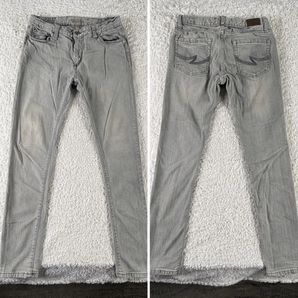 Carbon Gray Slim Straight Stretch Jeans Men's 31x32 Cotton Spandex